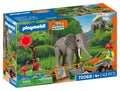 Playmobil | Animal and Friends | Elephant with Animal Keeper | Zoo Toy Set with 4 Animals and Enclosure Accessories | for Children Aged 4 and up | 72068