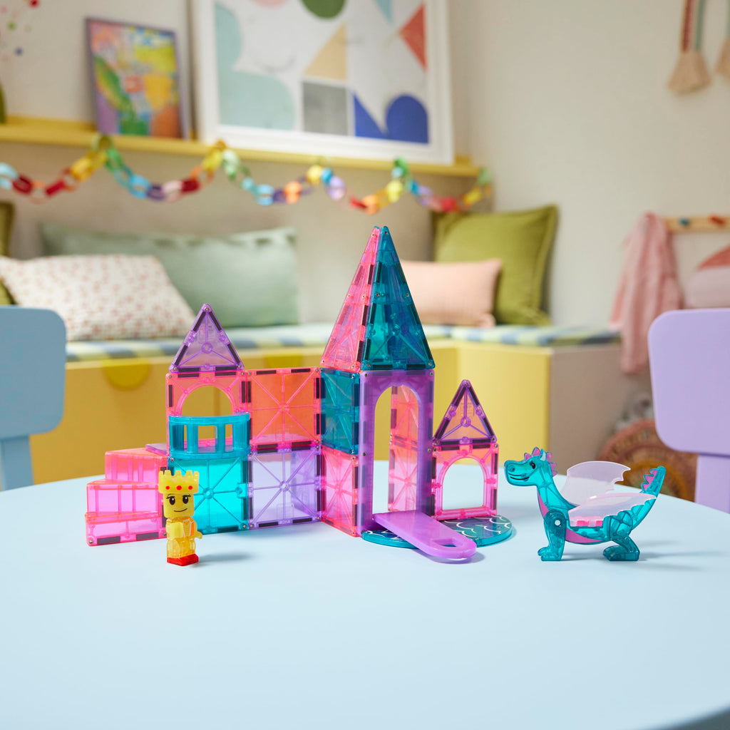 MAGNA-TILES Castle 25-Piece Magnetic Construction Set, The Original Magnetic Building Brand