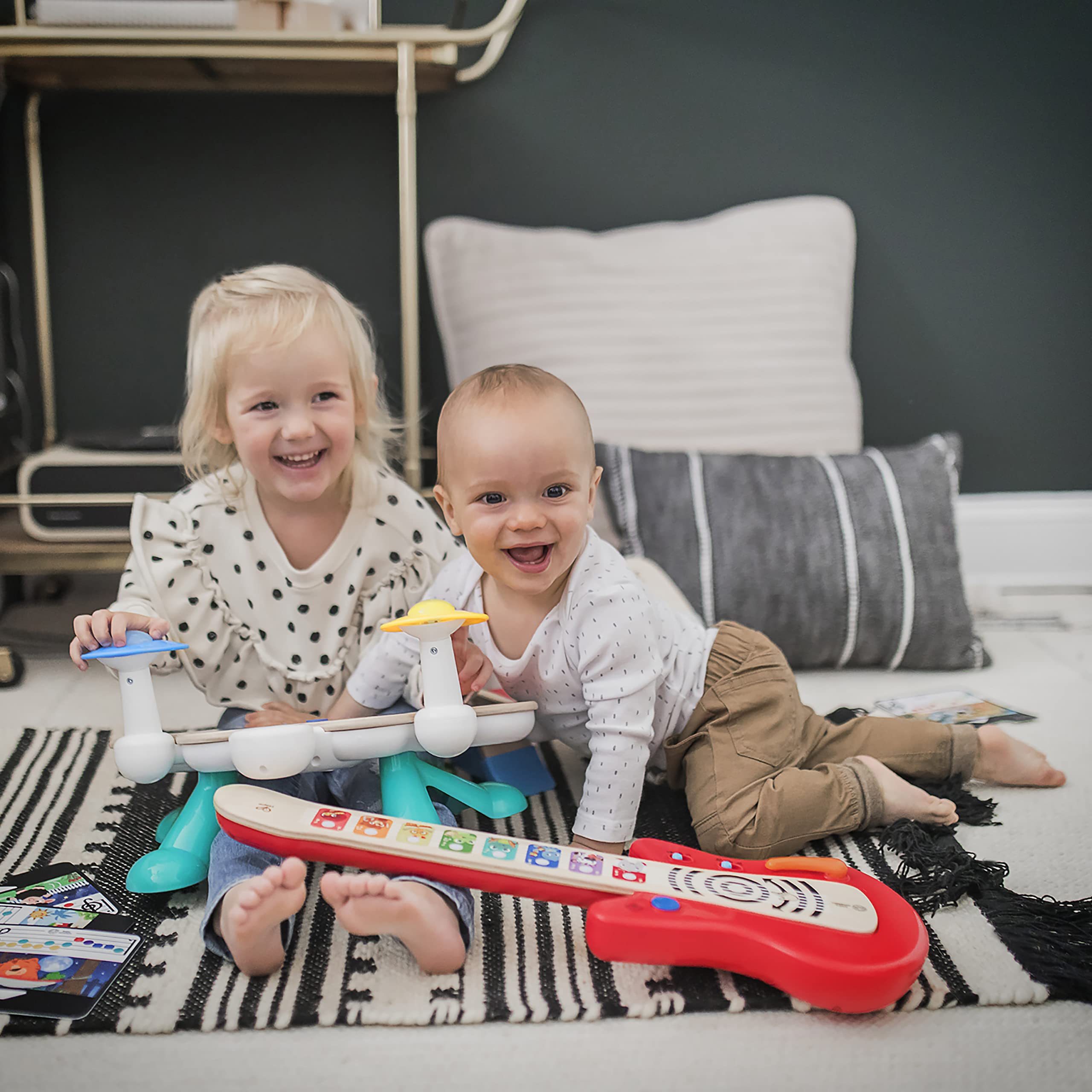 Baby Einstein Together in Tune Guitar Safe Wireless Wooden Musical Toddler Toy, Magic Touch Collection, Age 6 Months+