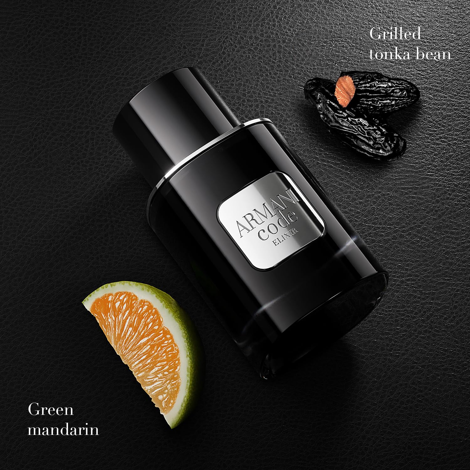 Armani Beauty – Code – Elixir – Cologne for Men - Ambery & Spicy - With Green Mandarin, Leather Accord, & Tonka Bean – 1.6 Fl Oz