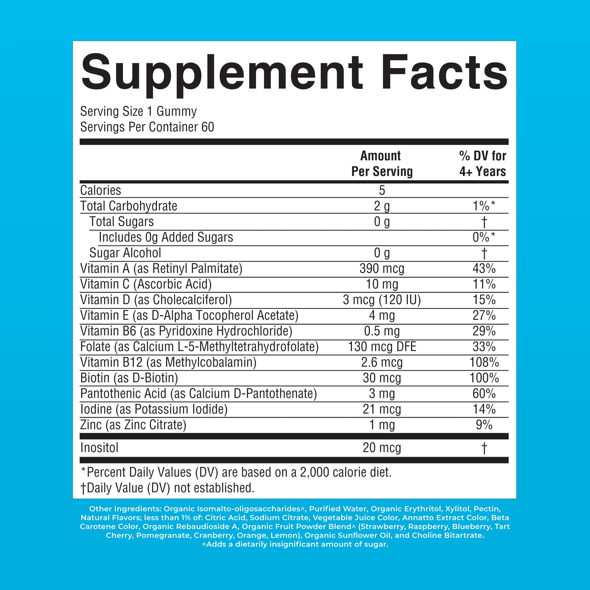 MARYRUTH'S Kids Multivitamin Gummies, Sugar Free, 2 Month Supply, Ages 4+