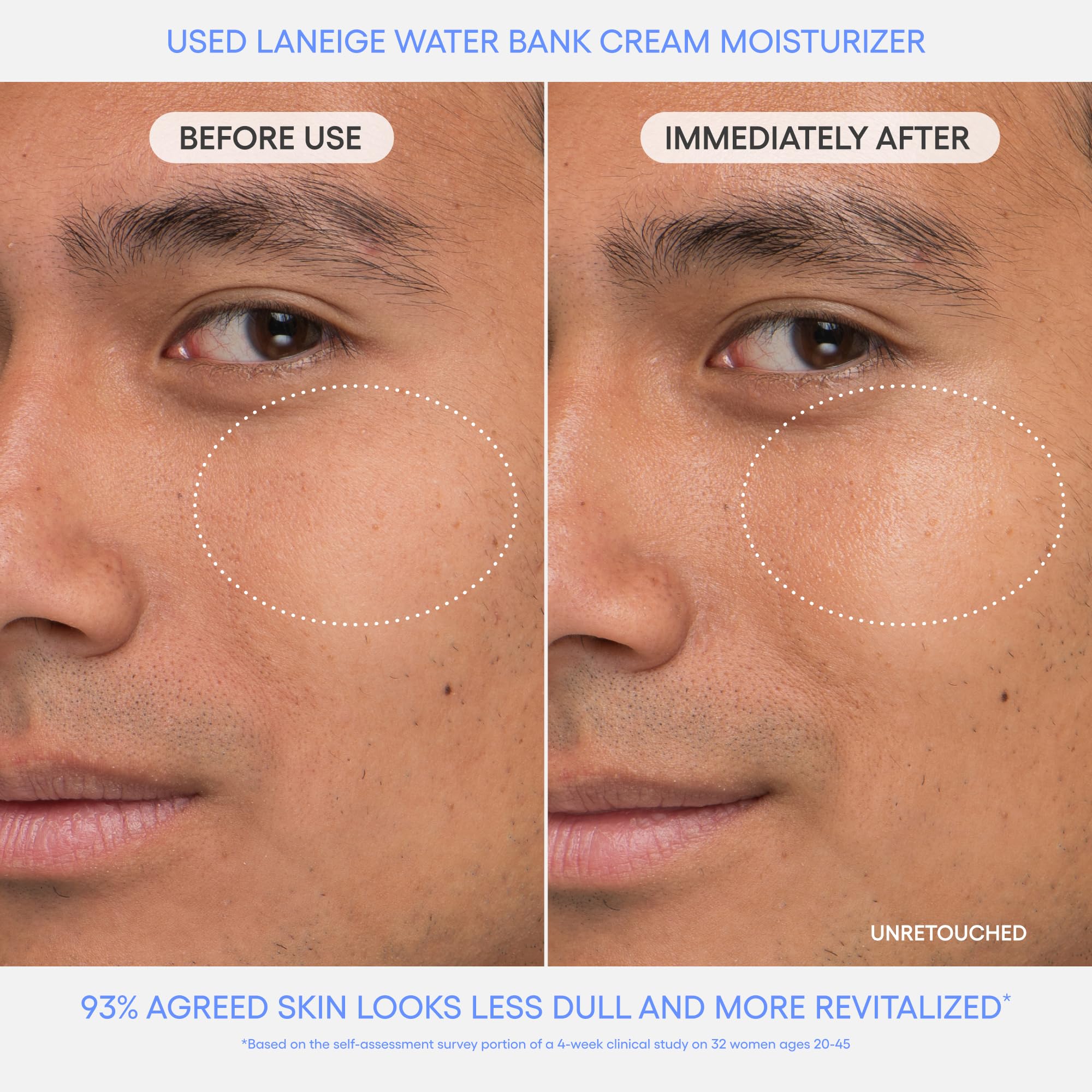 LANEIGE Water Bank Blue Hyaluronic Acid Cream Daily Face Moisturizer: Hydrating Korean Lightweight Face Cream with Ceramides & Squalane for Lasting Deep Hydration & Skin Barrier Support, Refill