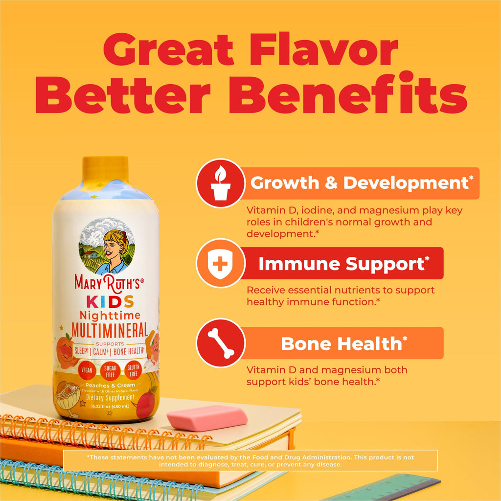 MaryRuth's Kids Liquid Nighttime Multimineral, Bone Health, 15.22 Fl Oz