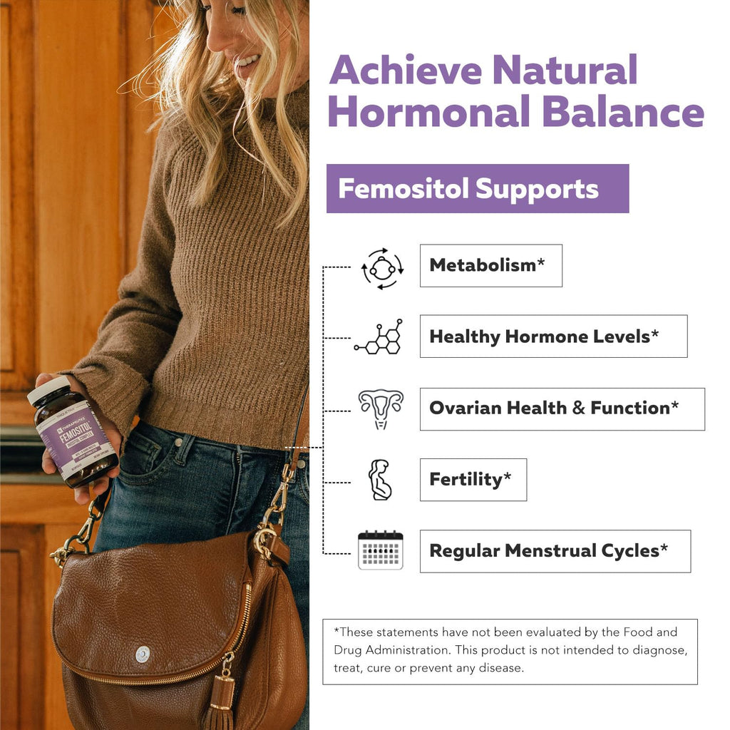 Femositol® Myo-Inositol & D-Chiro Inositol Complex Supplement - Clinically Validated 40:1 Ratio (Vitamin B8)| Hormonal Balance & Healthy Ovarian Function Support (90 Capsules – 30 Servings)