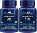 Life Extension Magnesium Caps, 500 mg, Magnesium Oxide, Citrate, Succinate, Heart Health, Healthy Bones, Metabolism Support, 100 Vegetarian Capsules (Pack of 2)