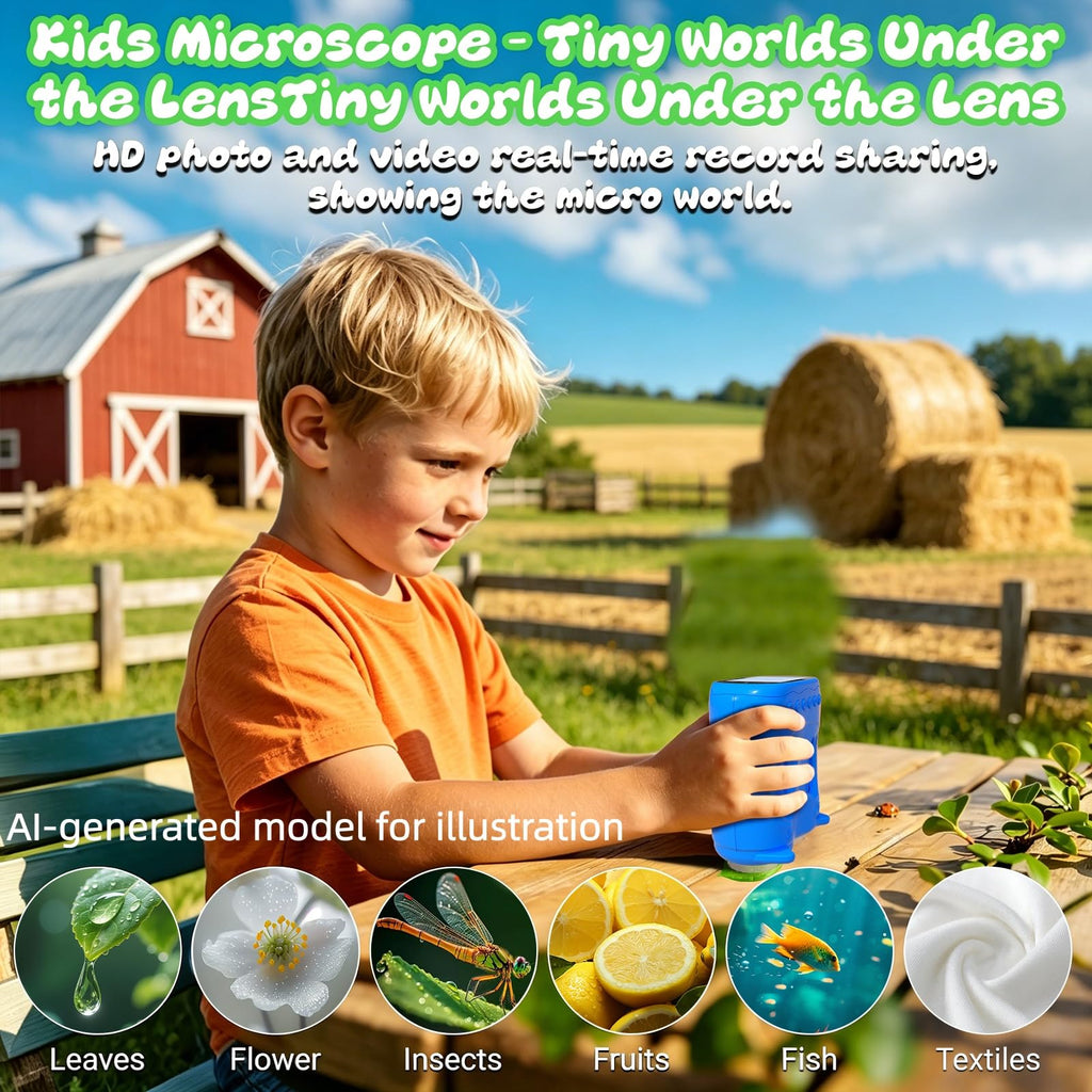 Pozifu 2 in 1 Kids Microscope and Telescope, STEM Educational Toy
