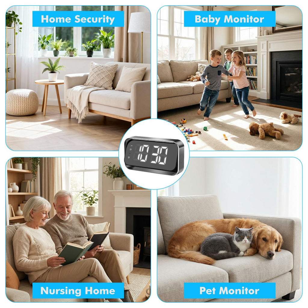 4K Full HD WiFi Security Mini Camera in Alarm Clock, Support 2.4G and 5G