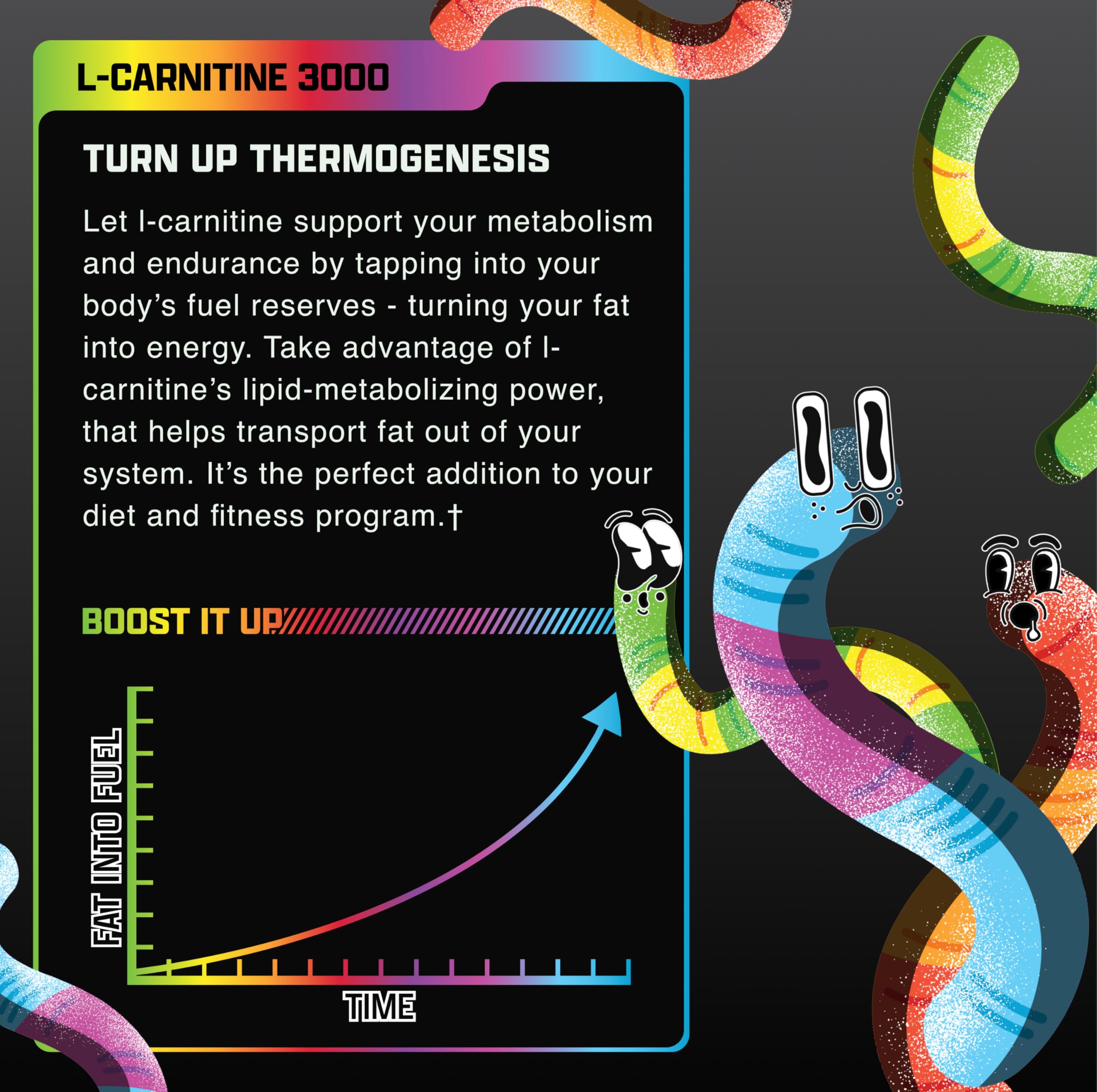 Nutrex Research L Carnitine 3000 - Clinically Dosed L-Carnitine Liquid for Energy, Metabolism & Muscle Recovery - Delicious Sour Gummy Worms Flavour - No Sugar, No Carbs, No Stimulants - 31 Servings