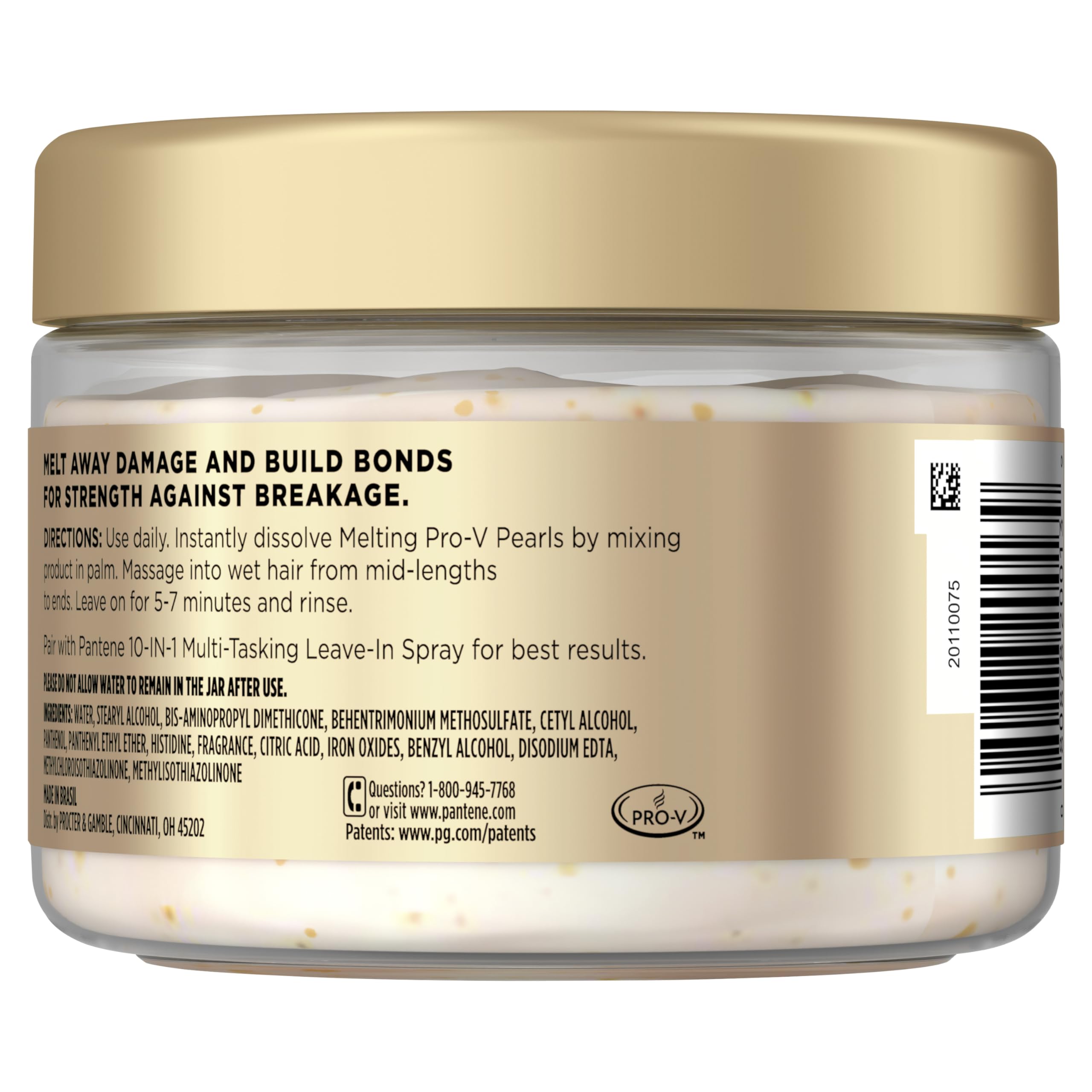 Pantene Miracle Rescue Hair Mask, Intensive Bond Repair with Melting Pro-V Pearls, Melts Away Damage, Builds Bonds, Strengthens Against Damage, Deep Conditioning for Dry Damaged Hair, 10.1 fl oz
