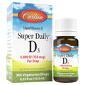Carlson Super Daily D3, 6000 IU (150 mcg), 365 Vegetarian Drops (10.3 mL)