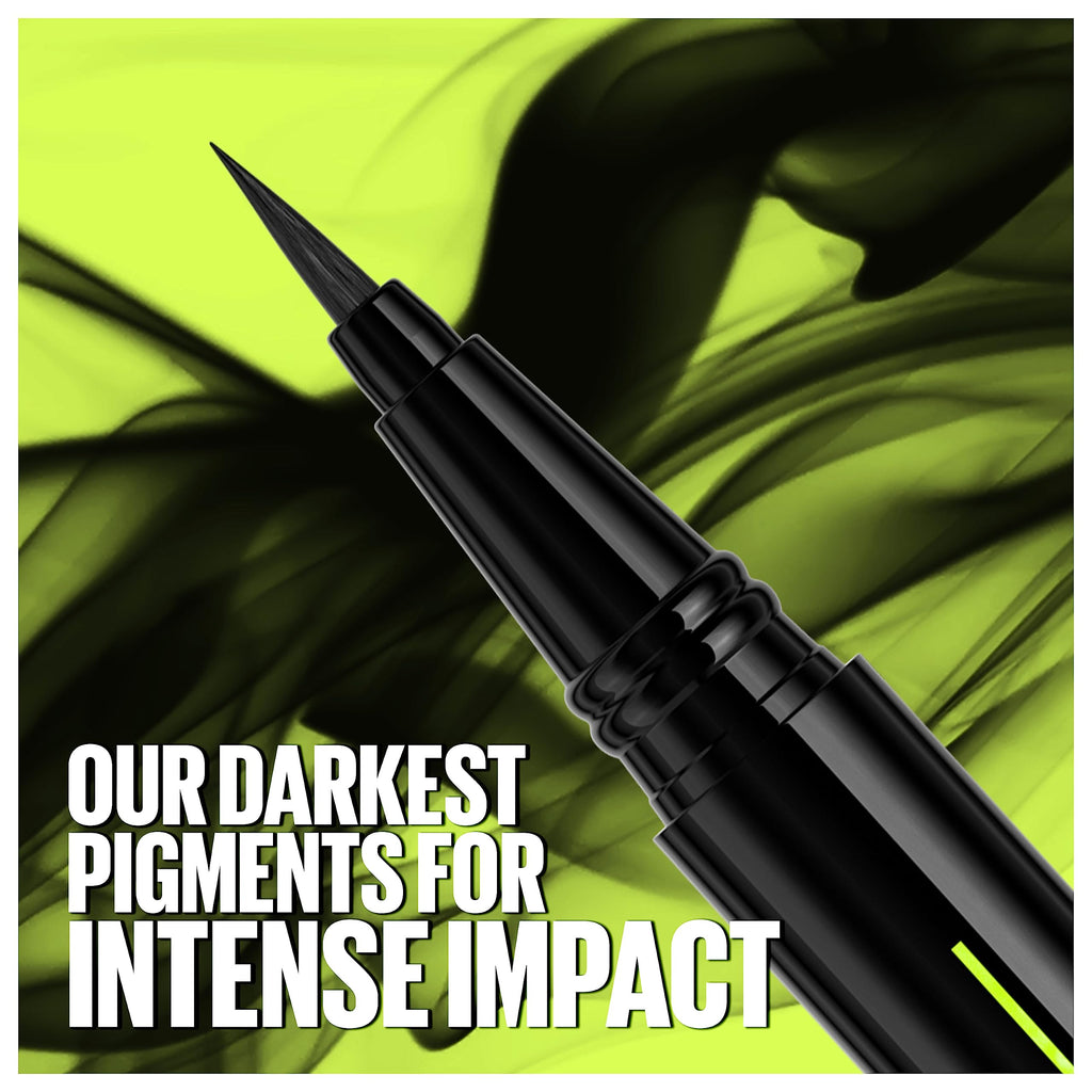 Maybelline Tattoo Studio Ink Pen Liquid Eyeliner, Up to 24 Hours of Wear, Waterproof & Smudge-Resistant Make Up, Matte Black, 1 Count