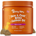 Zesty Paws Salmon Oil for Dogs Skin and Coat, Omega 3 Fish Oil Chews, Dog Allergy Relief Chews, Itch Relief Supplement, 90 Count, Salmon Flavor