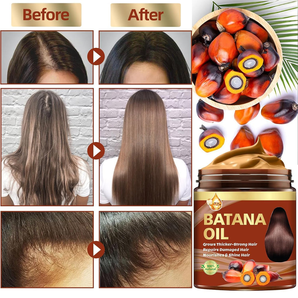 Batana Oil for Hair Growth & Rosemary Oil for Hair Growth,Raw Batana Hair Mask Rosemary Hair Growth Serum,Hair Oil for Dry Damaged Hair,Promotes Hair Thickness for Men Women