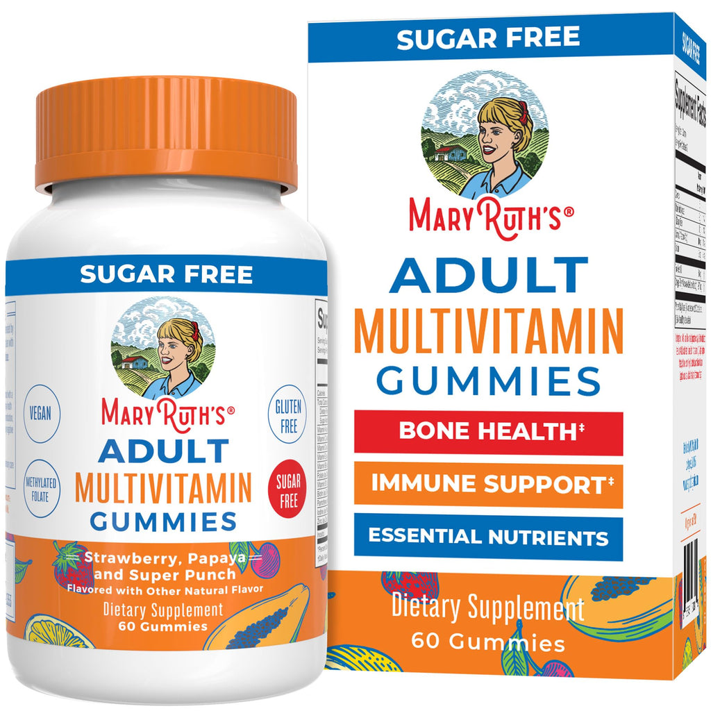 MARYRUTH'S Adult Multivitamin for Women and Men, Sugar Free, 60 Count