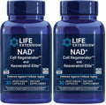 Life Extension NAD+ Cell Regenerator™ & Resveratrol Elite™*,nicotinamide riboside,Trans-resveratrol,quercetin,Fisetin,Heart Health,Healthy Aging,Vegetarian,Non-GMO,Gluten Free, 30 Capsules (Pack of 2)
