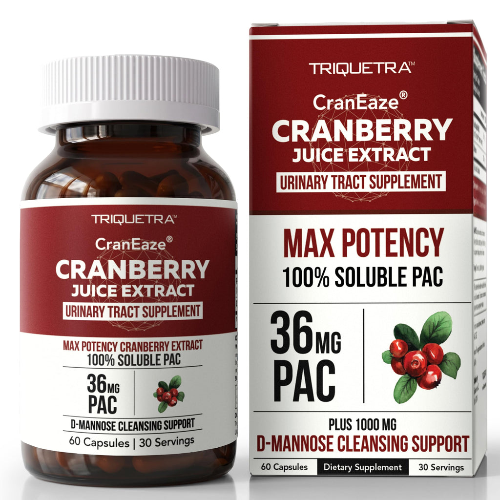 CranEaze®: Cranberry Pills for Women, 36mg PAC Supplement with D Mannose