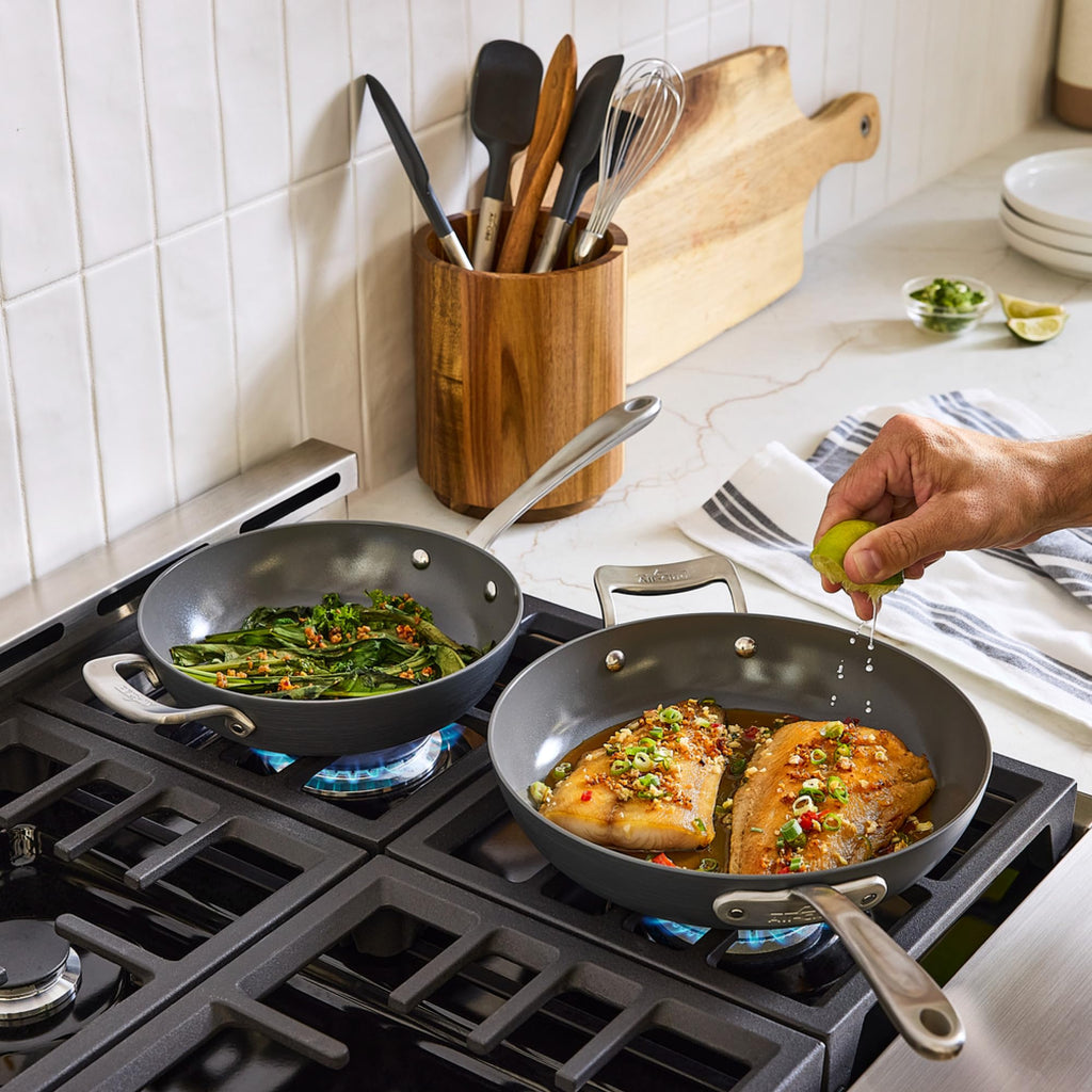 All-Clad HA1 Ceramic Nonstick , 2-Piece Fry Pan Set, Induction Ready
