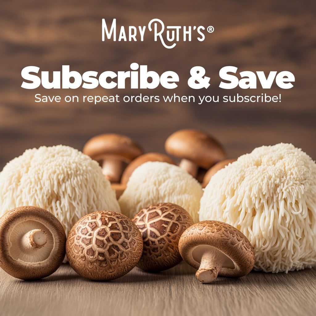 MARYRUTH'S Organic Mushroom Complex, Lion's Mane, Turkey Tail, 30 Servings