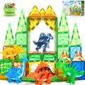 Dinosaur Toys Magnetic Tiles 3D Movable Dinos for Kids 3-5 5-7 Toddler Toy
