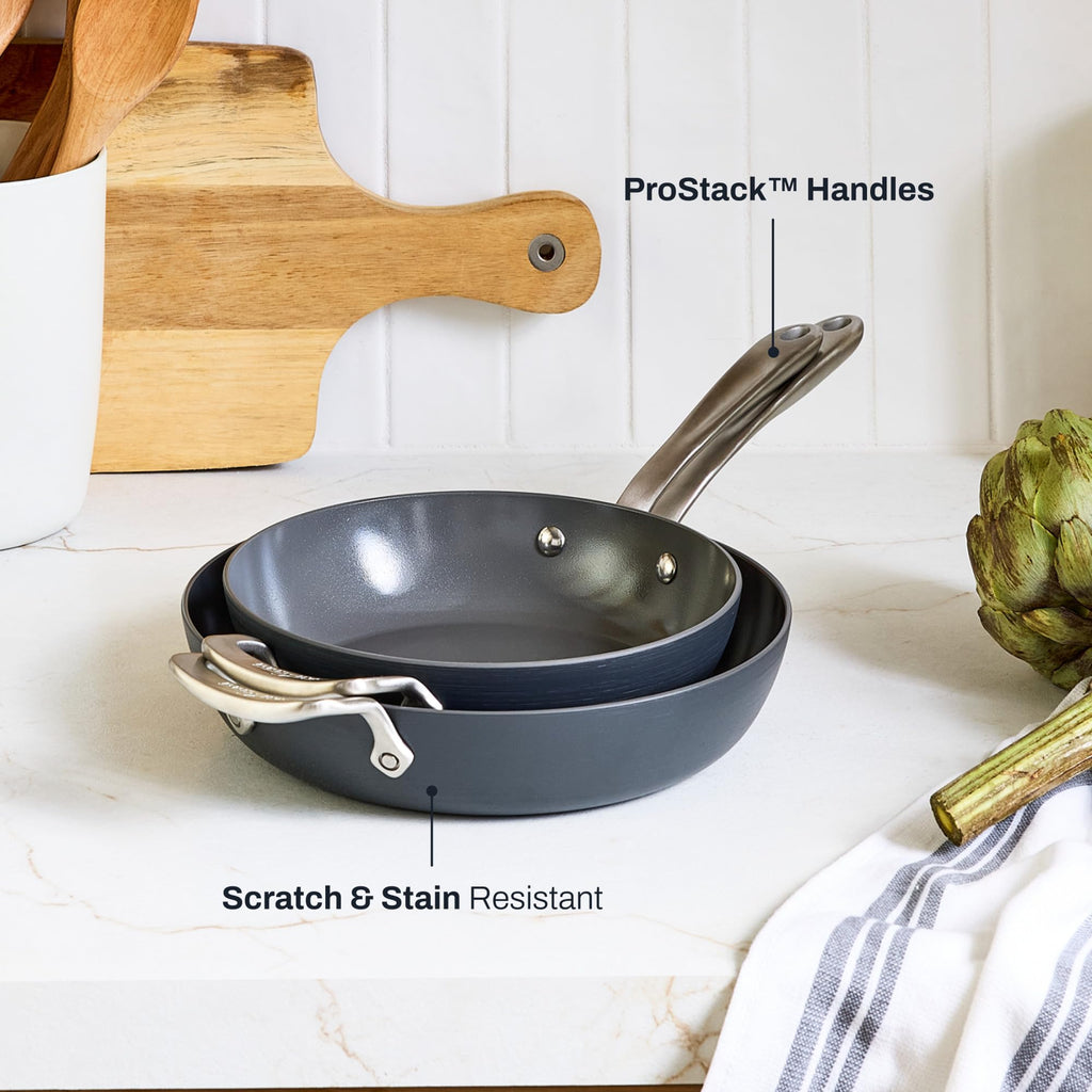 All-Clad HA1 Ceramic Nonstick , 2-Piece Fry Pan Set, Induction Ready