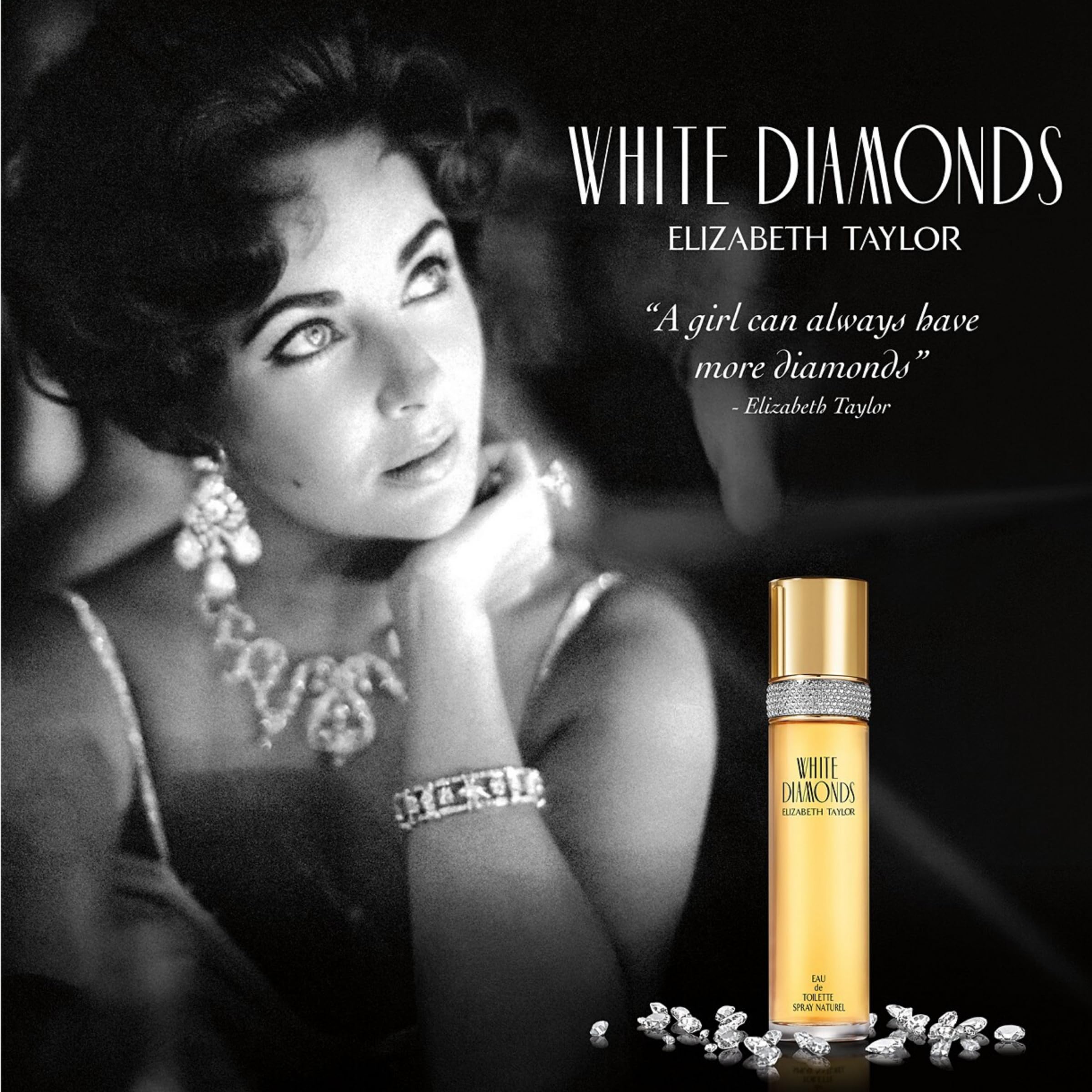 Elizabeth Taylor White Diamonds Eau de Toilette for Women, 3.3 fl oz