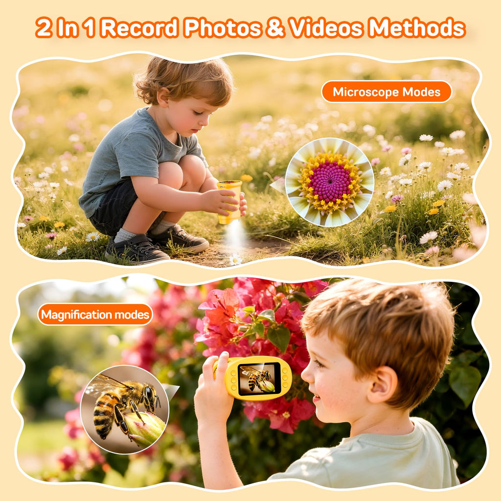 1000X Digital Handheld Microscope for Kids Portable Outdoor Toys & Gifts