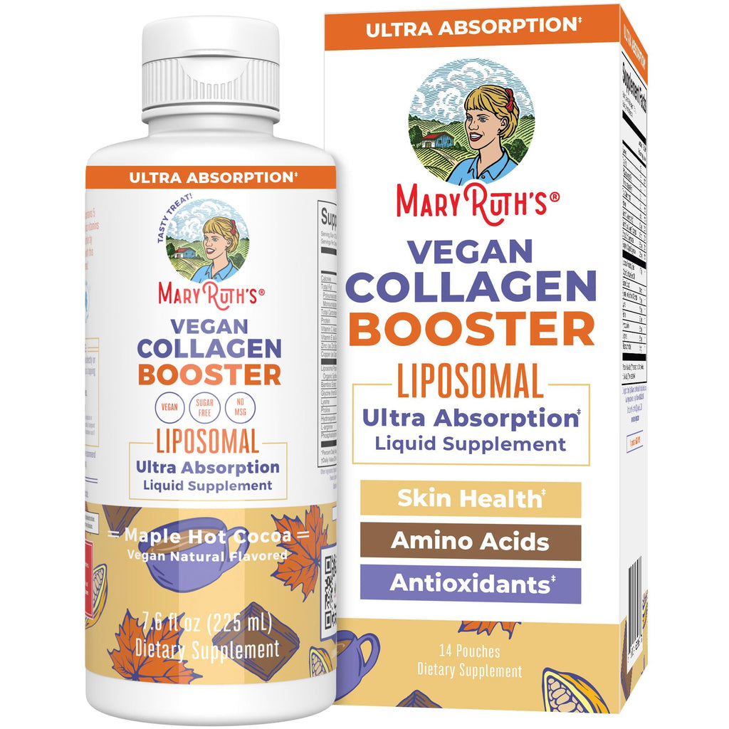 MARYRUTH'S Vegan Collagen Booster Liposomal, Sugar Free, Non-GMO, 7.6 Fl Oz