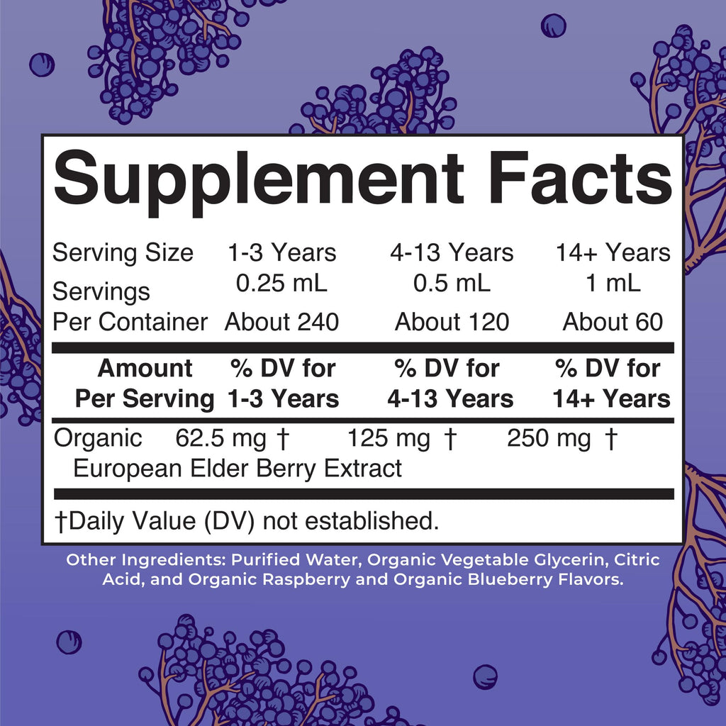 MARYRUTH'S Organic Extra Strength Elderberry Liquid Drops, Immune Support