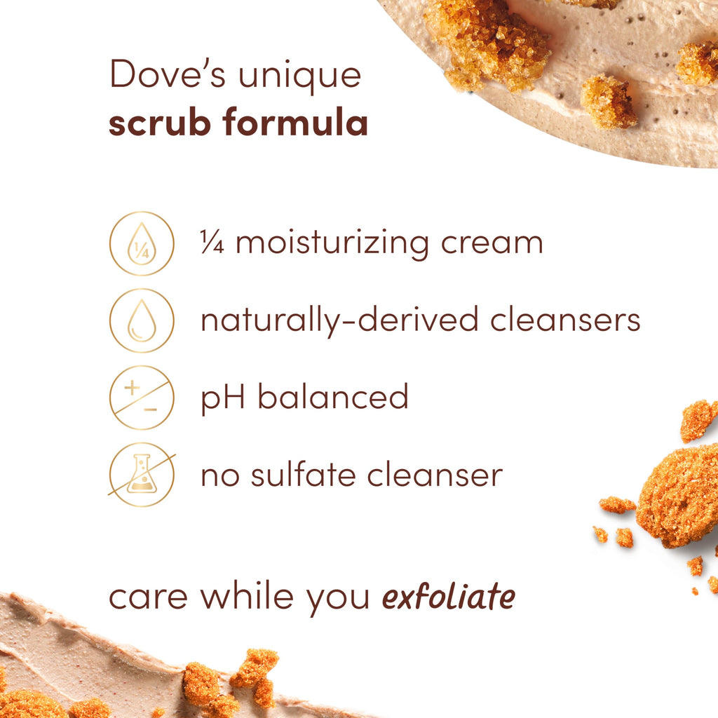 Dove Body Scrub Brown Sugar & Coconut Butter, 15 oz
