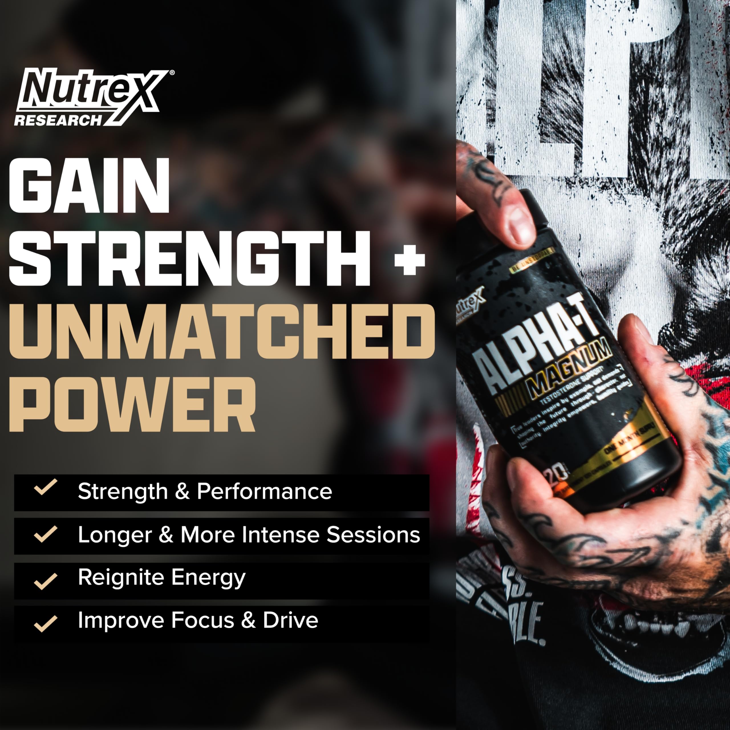 Nutrex Research Anabol Hardcore Alpha-T Magnum Muscle Builder Bundle Stack