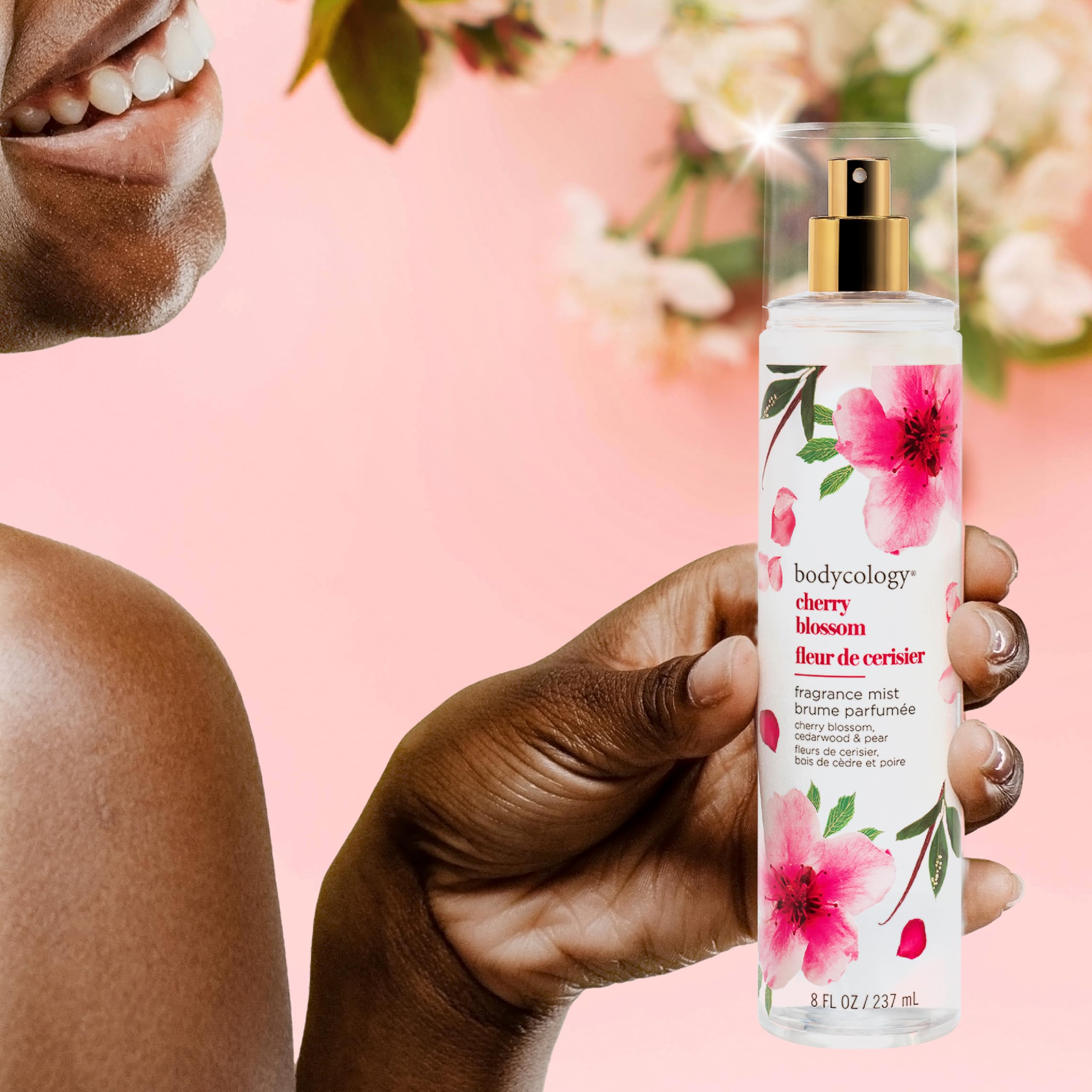Bodycology Long-Lasting Fragrance Body Mist, Cherry Blossom, 8 fl oz
