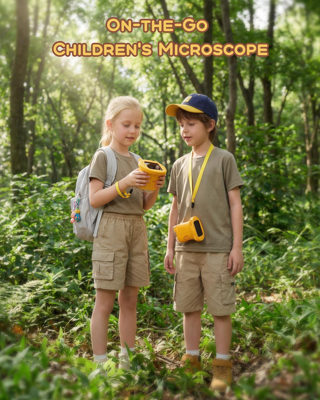 1000X Digital Microscope for Kids Handheld, 4K 2.4" IPS Screen Portable Mini Pocket Microscope 2MP Camera, STEM Educational Toy Birthday for Boys Girls Ages 3-6 6-12,Yellow