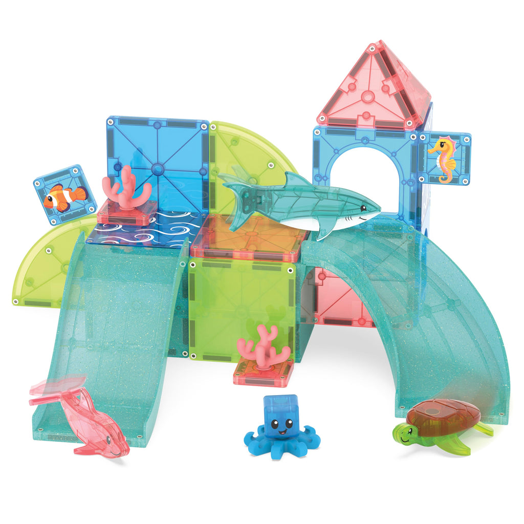 MAGNA-TILES Coral Reef 25-Piece Magnetic Construction Set, The Original Magnetic Building Brand