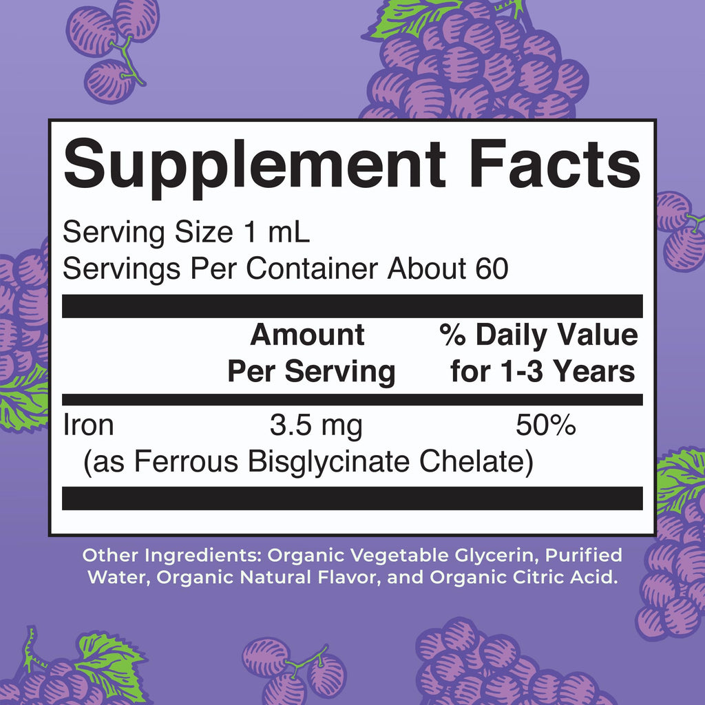MaryRuth's Organic Toddler Liquid Iron Supplement, Sugar Free, Vegan, 2oz