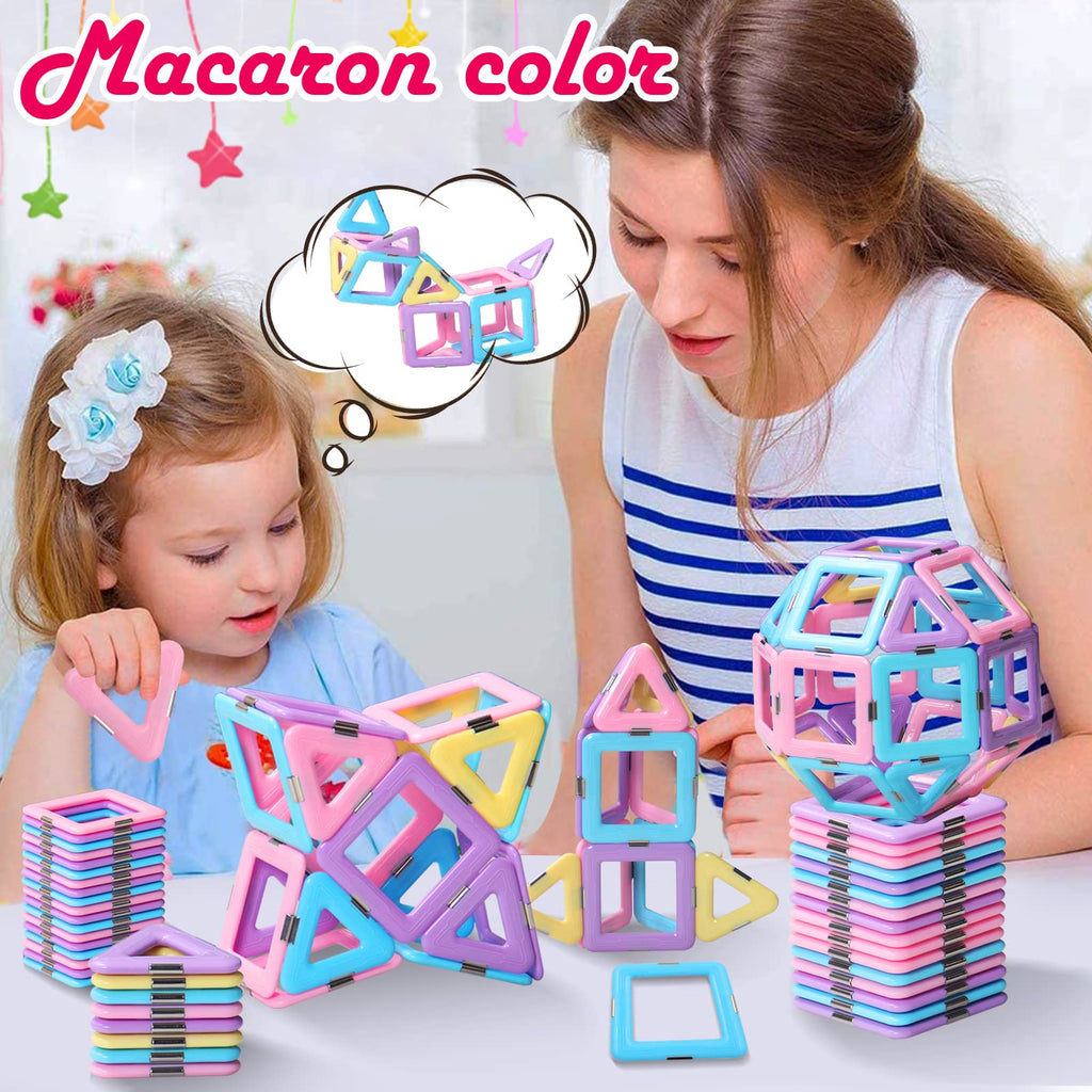 Tolnetr Magnetic Tiles Toys for 3 4 5 6 7 8+ Year Old Girls Boys Toddlers