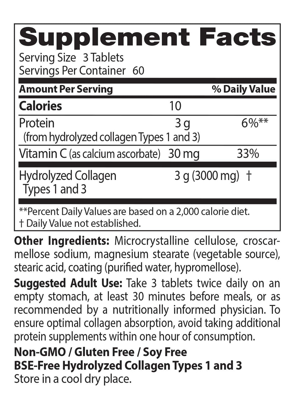 DOCTORS BEST Collagen Types 1 & 3, 180 CT
