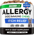 Dog Allergy & Itching Relief - Anti Itch, Skin&Coat Support Chews w/Omega 3