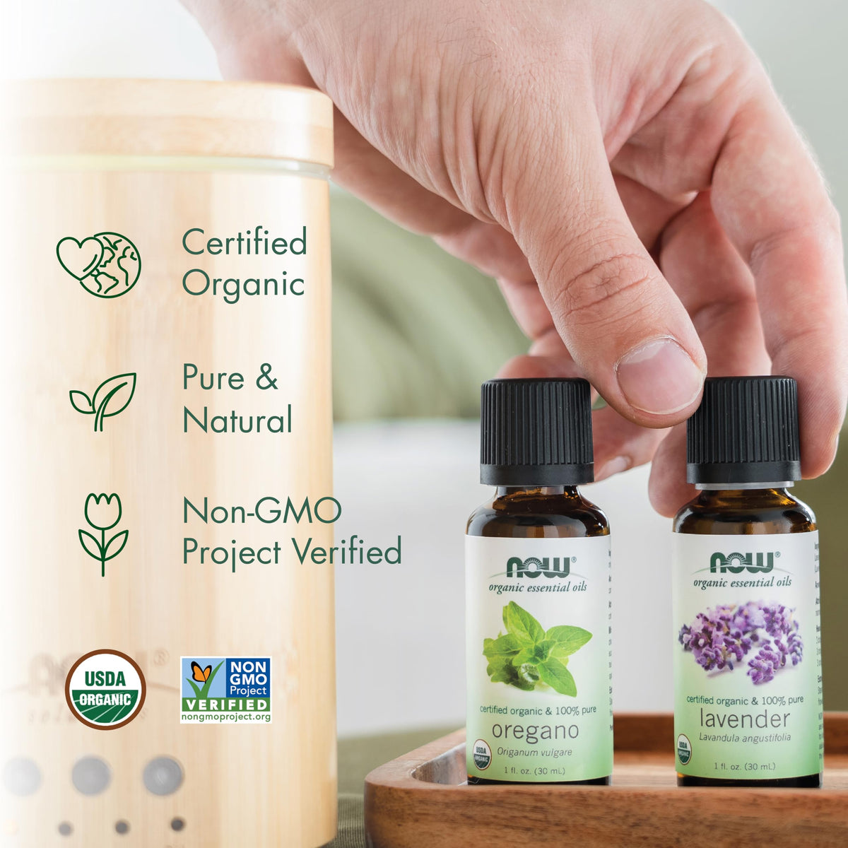 NOW Essential Oils, Organic Eucalyptus Globulus Oil, Steam Dist., 4 fl. oz