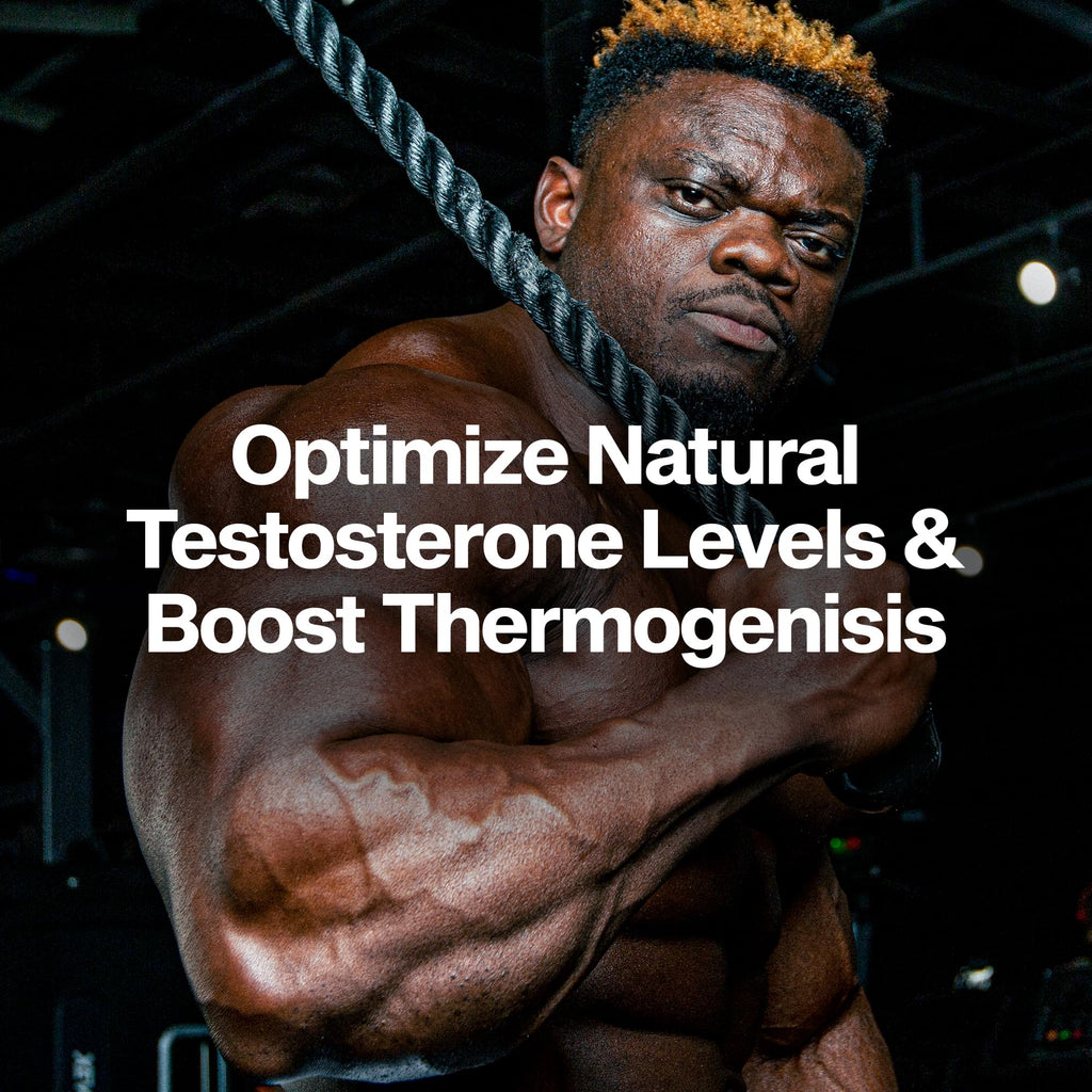 MuscleTech Thermogenic Testosterone Booster for Men, AlphaTest Thermo - T-Boost Mens Supplement with Tribulus Terrestris - Male Gym Workout Supplements for Muscle Growth, Stamina & Energy - 90 Pills