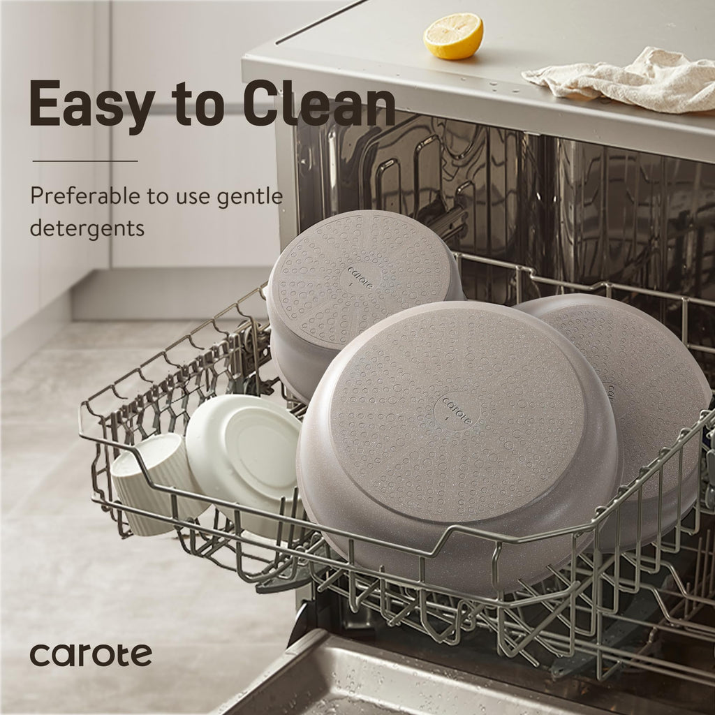 CAROTE 19pcs Pots and Pans Set Non Stick, Detachable Handle Cookware Sets