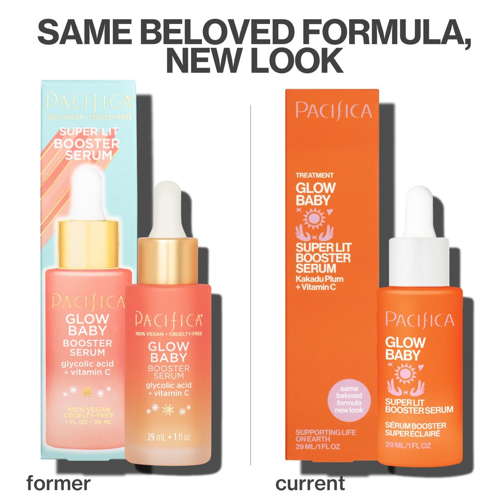 Pacifica Vitamin C Serum for Face – Glow Baby Brightening Facial Serum with Glycolic Acid – Vitamin C Booster Skin Care, Dark Spot Corrector, Vegan Skincare for Glowing Skin, Dermatologist Tested