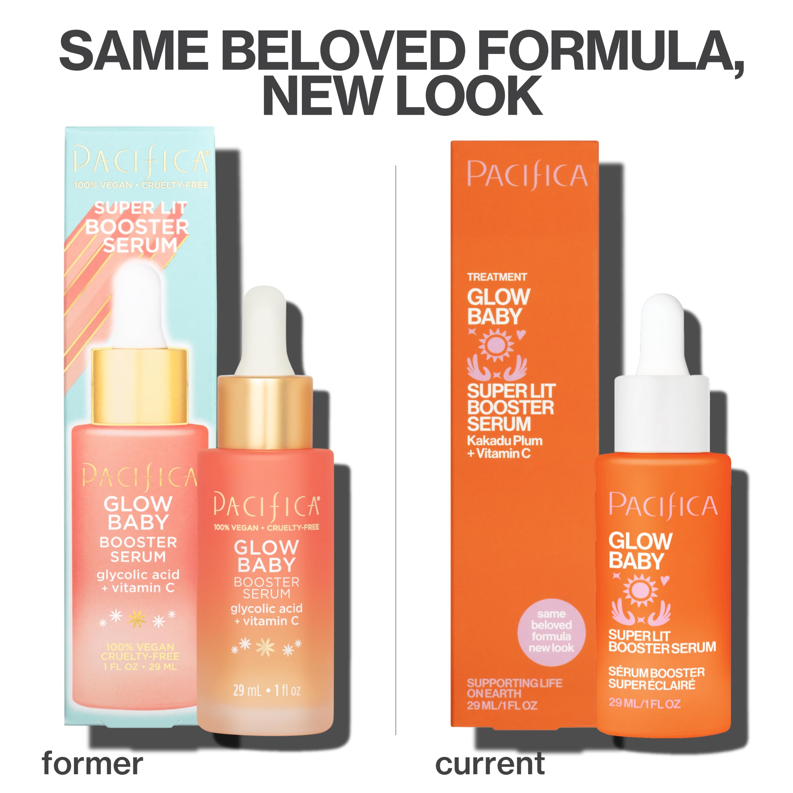 Pacifica Vitamin C Serum for Face – Glow Baby Brightening Facial Serum with Glycolic Acid – Vitamin C Booster Skin Care, Dark Spot Corrector, Vegan Skincare for Glowing Skin, Dermatologist Tested