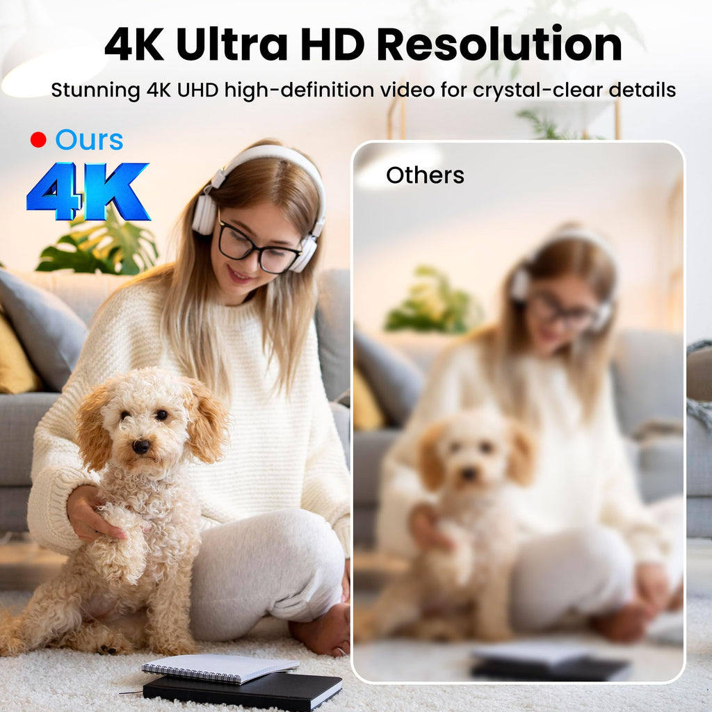 Spy Camera, 4K Hidden Camera with Live View, Plug-in Mini Camera with 24/7 Recording, Nanny Cam with Motion Alerts, Cloud & TF Storage, Night Vision Spy Cam, Wired Indoor Cameras for Home Security