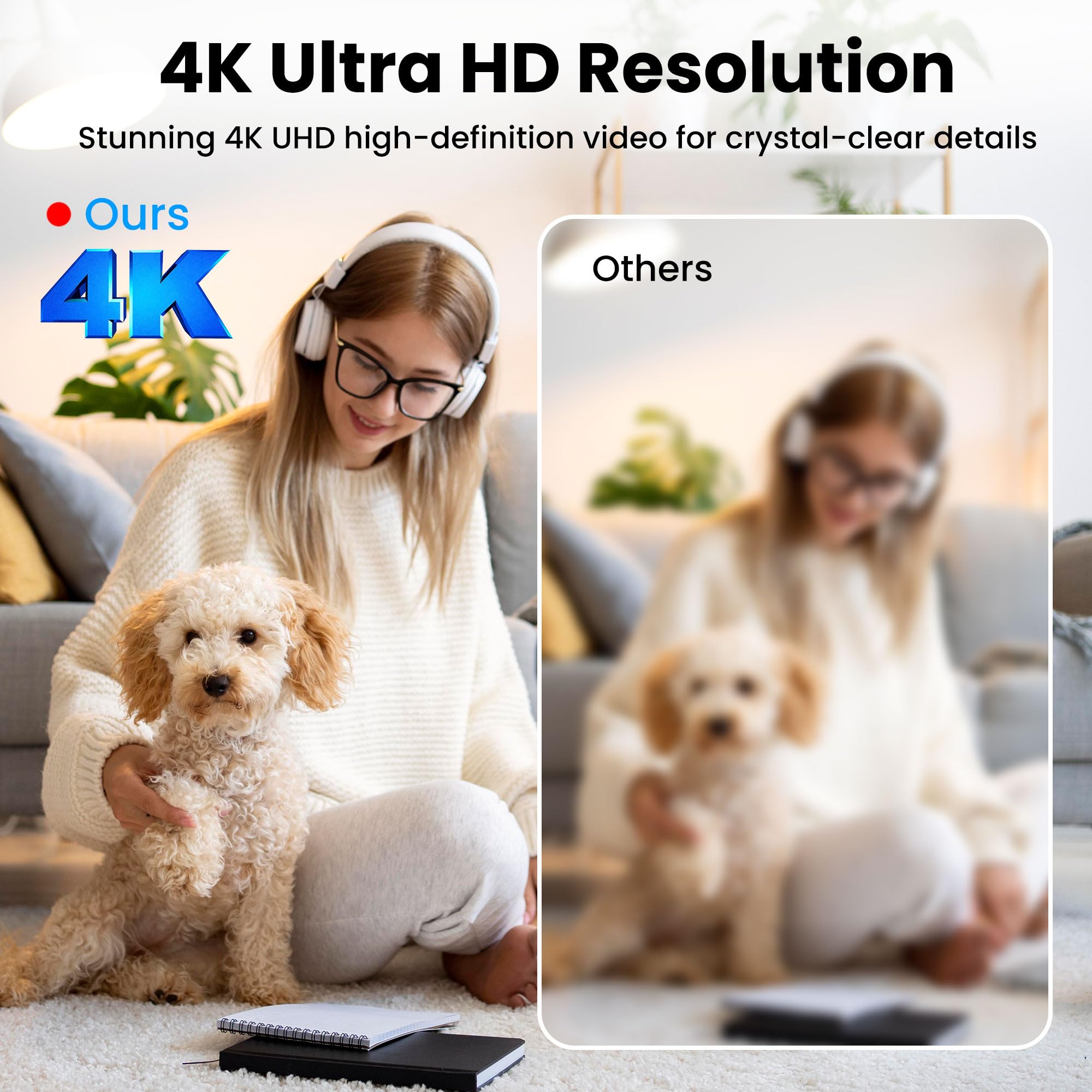 Spy Camera, 4K Hidden Camera with Live View, Plug-in Mini Camera with 24/7 Recording, Nanny Cam with Motion Alerts, Cloud & TF Storage, Night Vision Spy Cam, Wired Indoor Cameras for Home Security