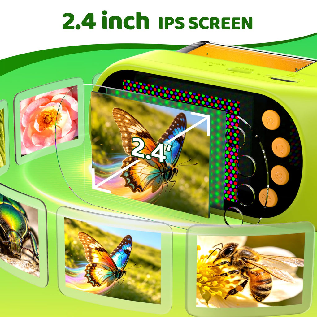 Handheld Microscope for Kids, Outdoor Explorer STEM Toy with Bonus Tools, 2.4" IPS Screen, Ergonomic Grip, Digital Camera, Photo/Video, Magnifier, Science Kit – Gift for Boys & Girls Age 3-12