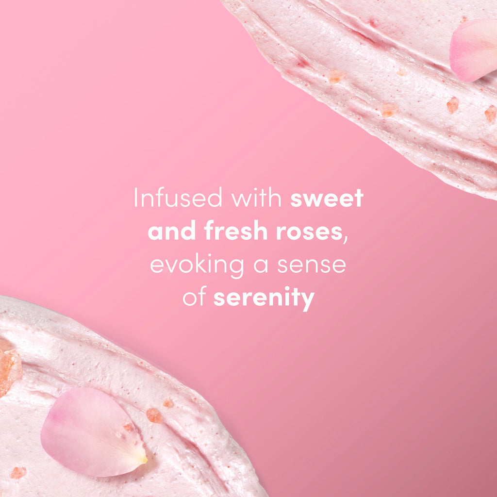 Dove Body Scrub Himalayan Salt & Rose Oil, 15 oz