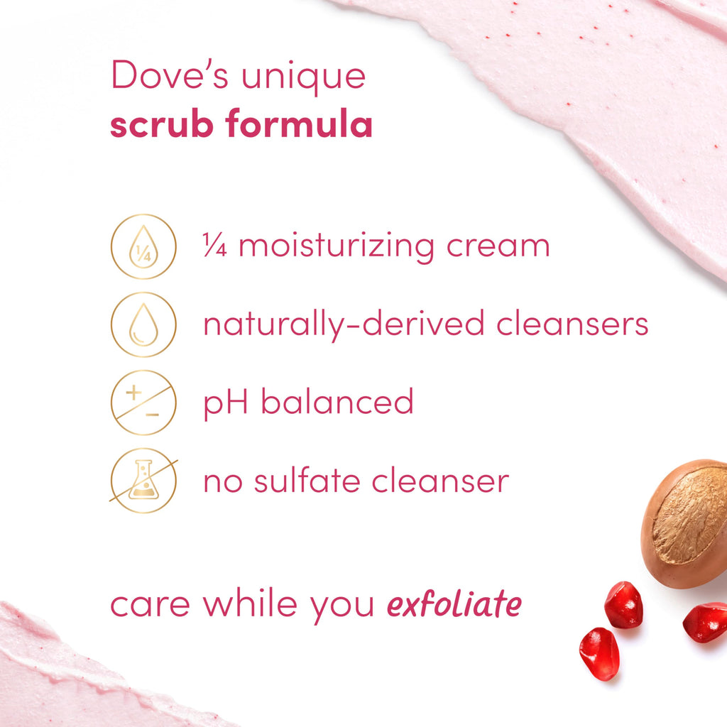 Dove Body Scrub Pomegranate & Shea Butter, 15 oz