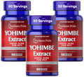 Puritan's Pride Yohimbe 1000 Mg, 50 Count, Vegetable Cellulose, Gelatin (Pack of 3)