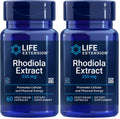 Life Extension Rhodiola Extract, Rhodiola rosea Supplement, standardized Extract, Promotes Physical and Mental Performance, Gluten-Free, Non-GMO, Vegetarian, 250 mg, 60 Capsules, (Pack of 2)
