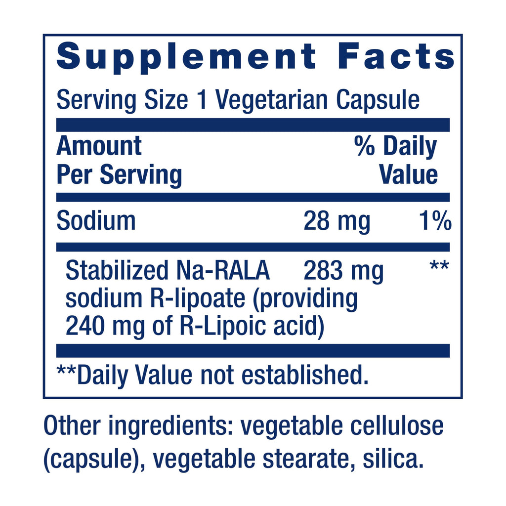Life Extension Super R-Lipoic Acid, Healthy Aging, oxidative Stress Defense, with 240 mg Active R-Form, Gluten-Free – Non-GMO – Vegetarian – 60 Capsules (Pack of 2)